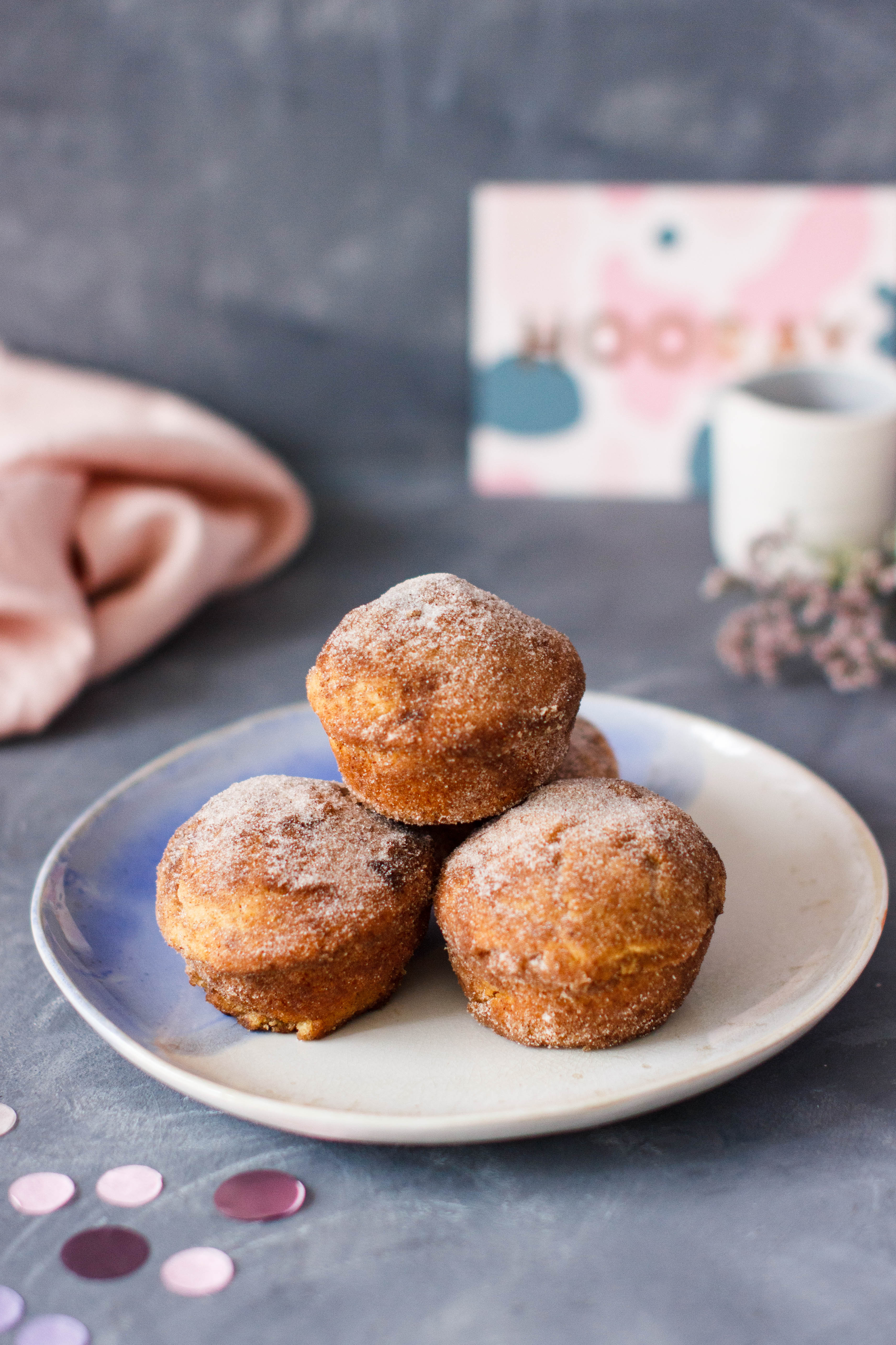 Rezept für Donut Muffins oder Berliner aus der Muffinform - Hey Foodsister