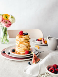 Buttermilch Pancakes Stapel